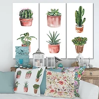 Designart - Flowers In A Pot Cacti and Succulents