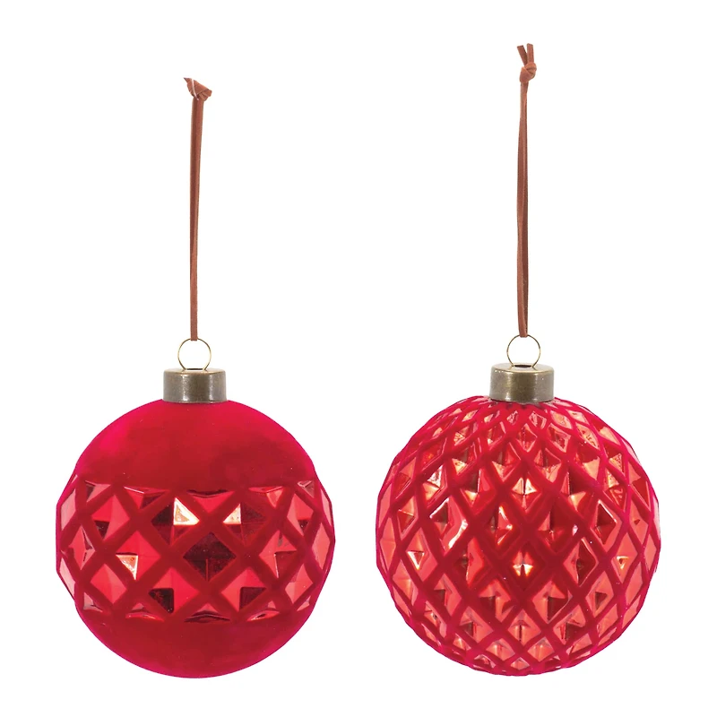 12ct. Harlequin Glass Ball Ornaments