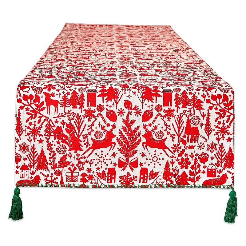 DII® 72" Christmas Woods Embellished Table Runner
