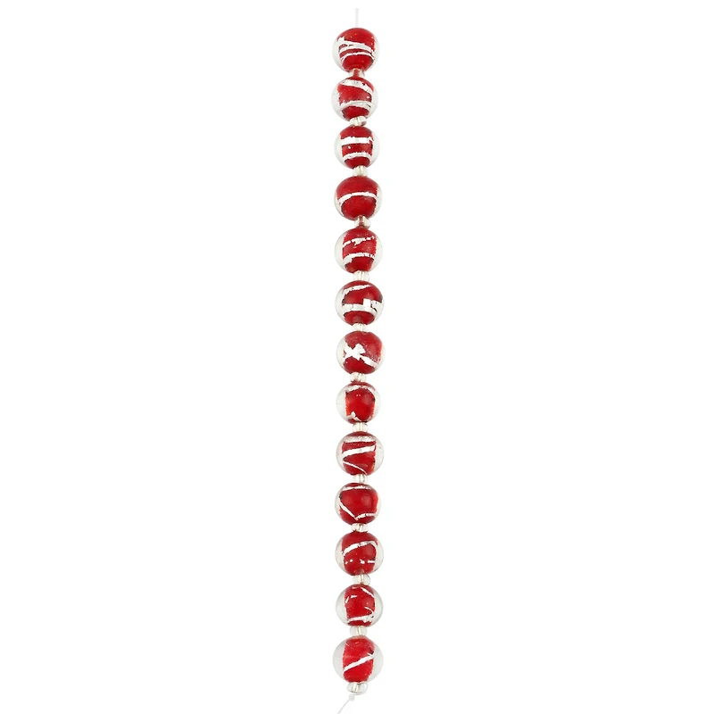 Red Lampwork Glass Stripe Beads by Bead Landing™