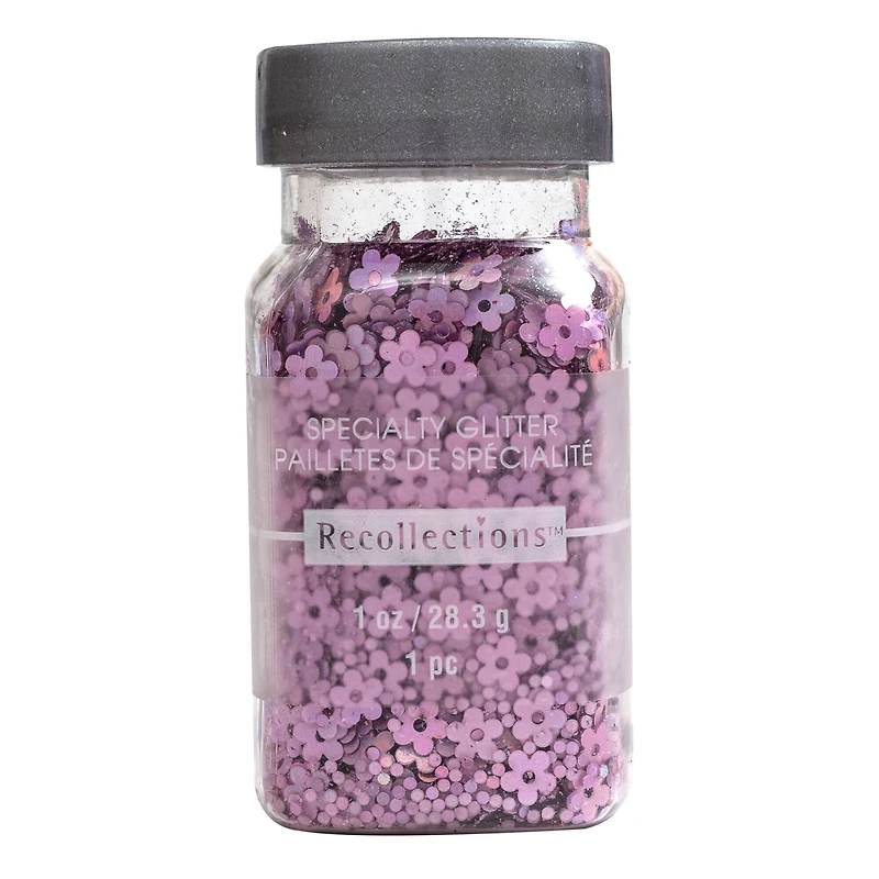 Iridescent Pink Flowers Specialty Glitter by Recollections™