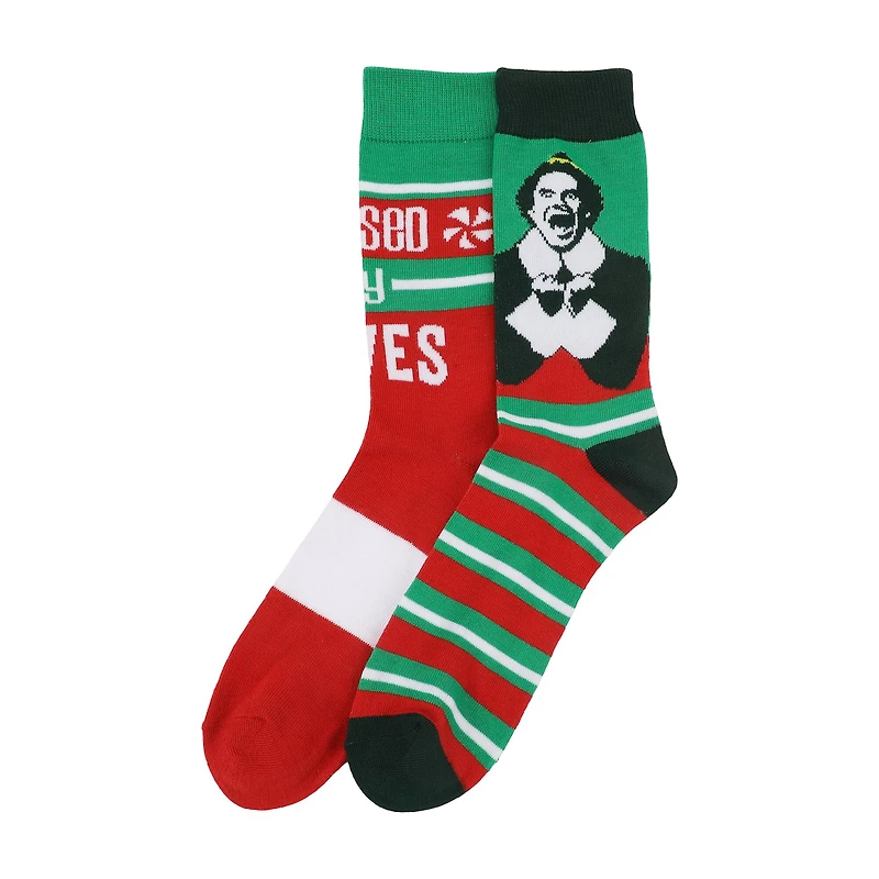 Elf™ Raised by Elves 2-Pair Adult Crew Socks