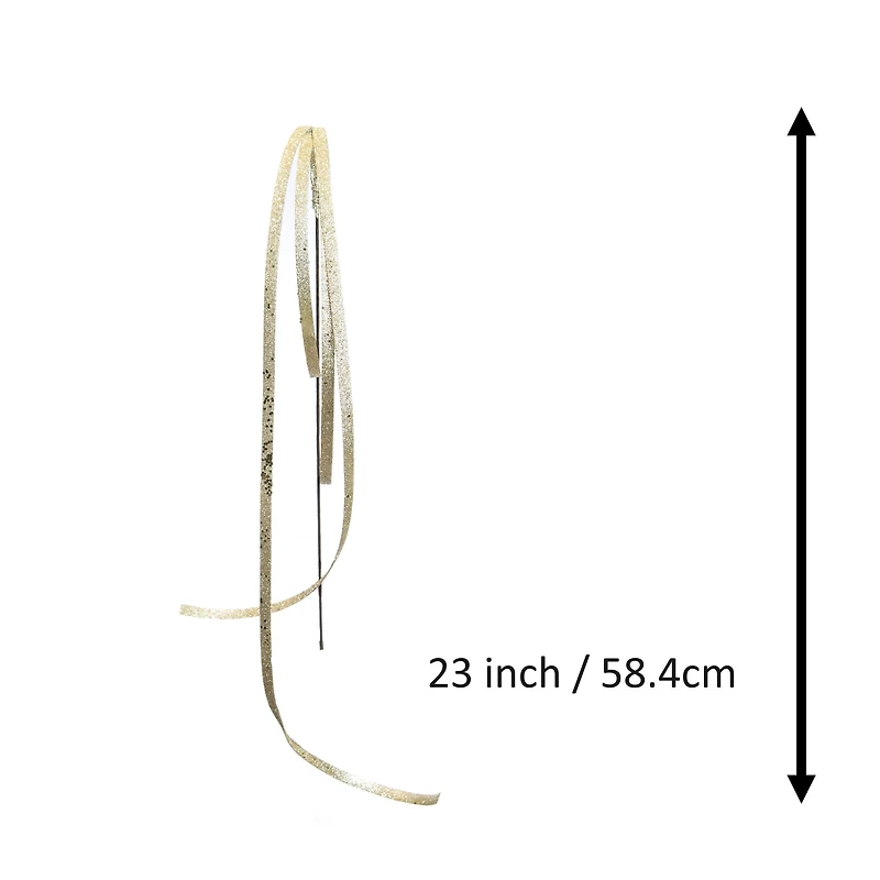 23" Hanging Gold Glitter Ribbon Stem by Ashland®
