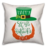 Happy St. Patrick's Day Leprechaun Throw Pillow
