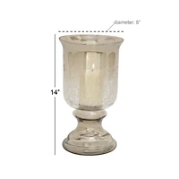 14" Brown Glass Traditional Candle Holder