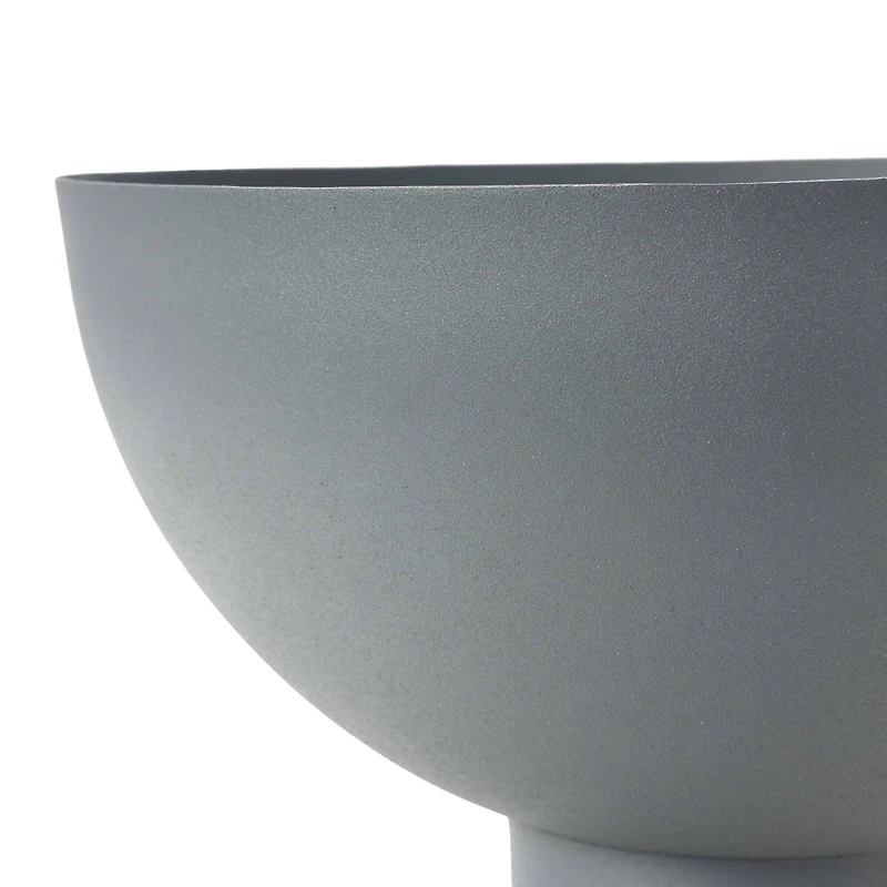 Hello Honey® 12" Gray Decorative Metal Footed Bowl