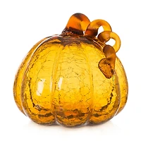 Glitzhome® Crackle Glass Pumpkin