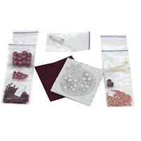 Crystal Art Beadwork Kit For Creating Brooch Pomegranate