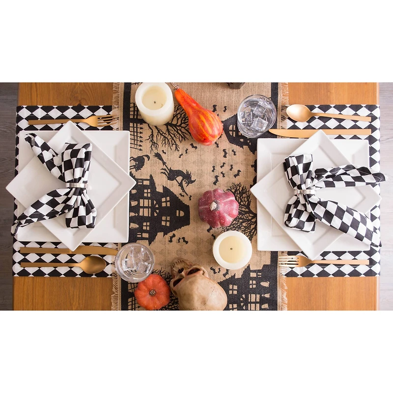 DII® 74" Haunted House Burlap Table Runner