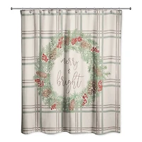 Merry & Bright Plaid Shower Curtain