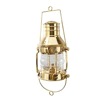 9" Gold Brass Candle Lantern