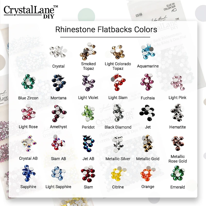 John Bead Crystal Lane SS12 Metallic Glass Round Flatback Rhinestones