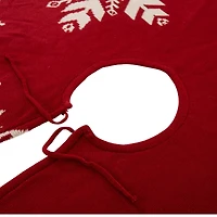 Glitzhome® Red Snowflake Tree Skirt & Stockings Set