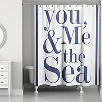You, Me & the Sea 71" x 74" Shower Curtain