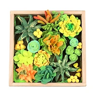 OKTO DIY Wood & Craft Energy Succulents Clay Kit