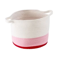 Honey Can Do Red & White Ombré Nesting Cotton Rope Storage Basket Set