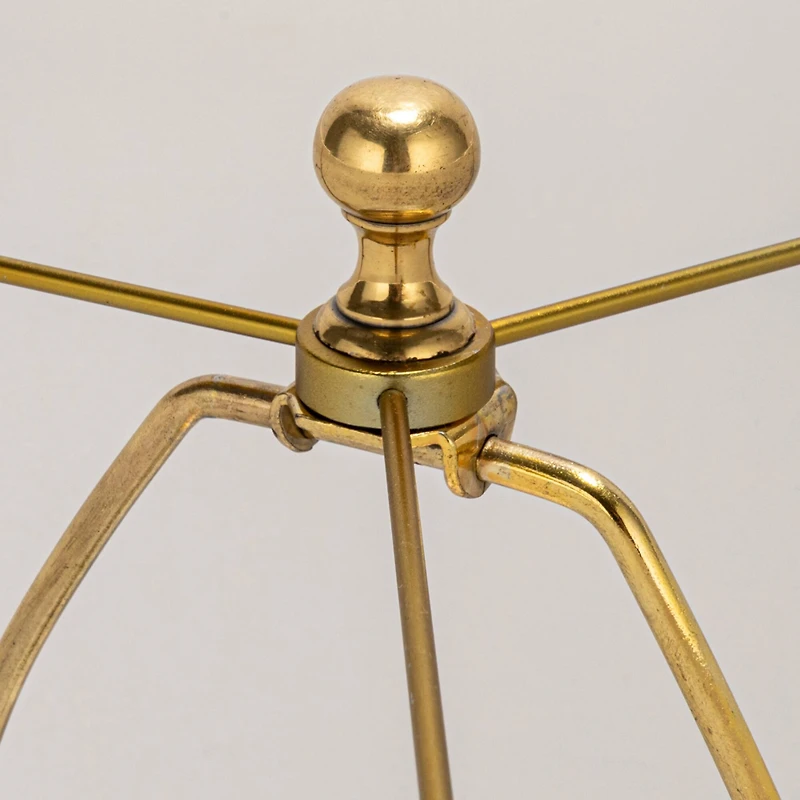 Hello Honey® 2ft. Stacked Glass Base Table Lamp with White Cotton Drum Shade