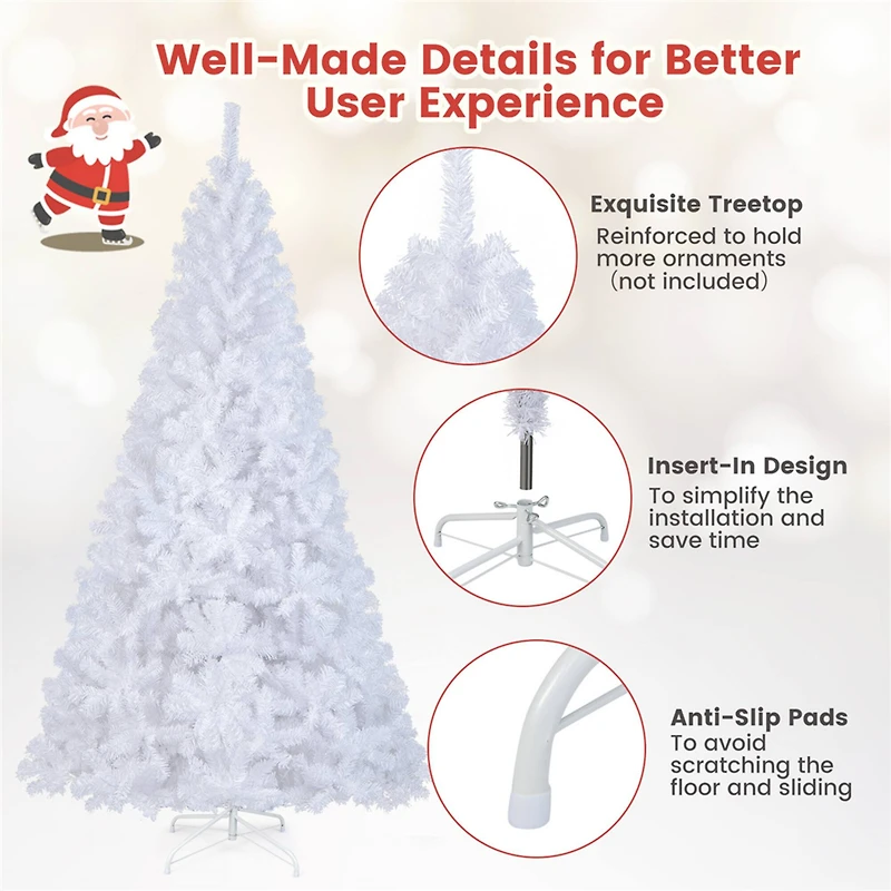8ft. Unlit White Pine Artificial Christmas Tree