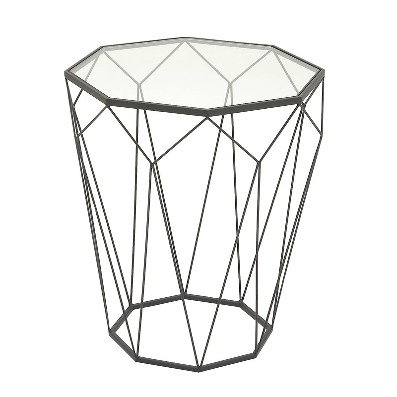 Black Iron Contemporary Accent Table