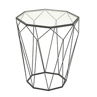 Black Iron Contemporary Accent Table