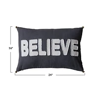Hello Honey® 24" Believe Cotton Lumbar Pillow