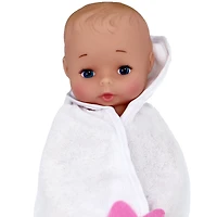 Goldberger Baby's First® Bathtime with Softina™ 11" Baby Doll with Pink Towel 