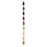 Brown Striped Dyed Agate Teardrop Beads, 8mm by Bead Landing™