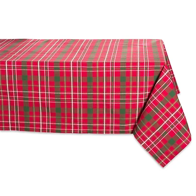 DII® 52" Tartan Holly Plaid Tablecloth