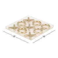 Gold Iron Tic-Tac-Toe Game Set