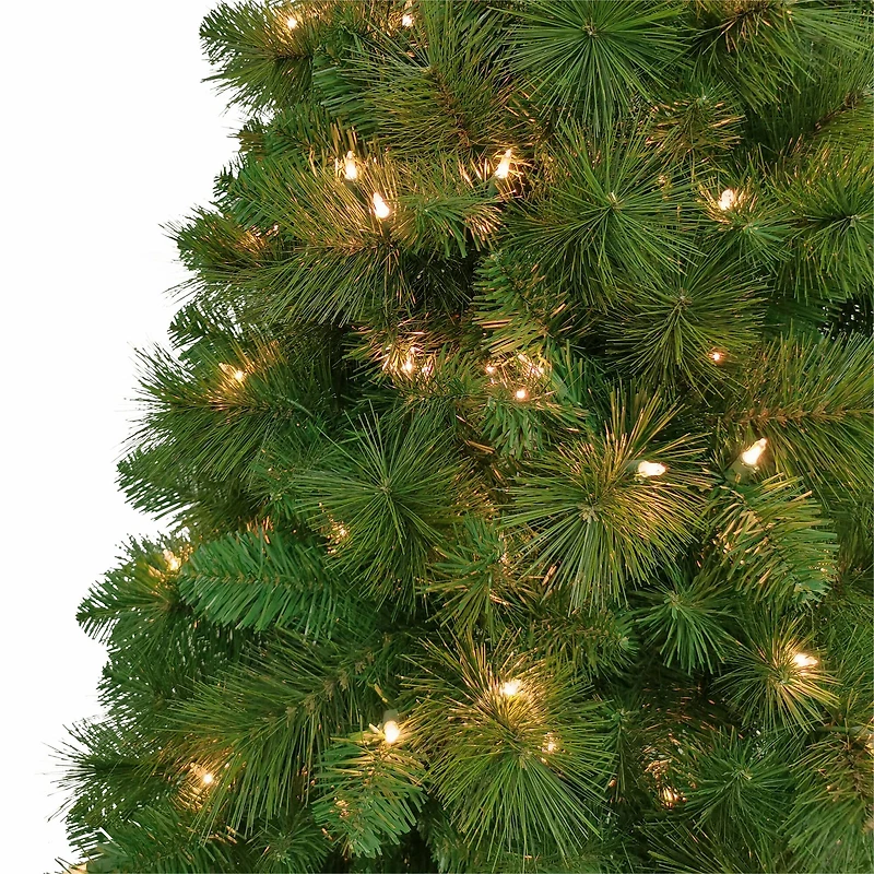 6.5ft. Pre-Lit Wall Half Artificial Christmas Tree, Clear Lights