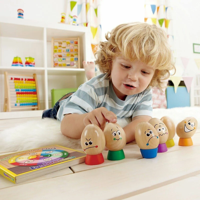 Hape Eggspressions Wooden Learning Toy & Illustrative Book Set