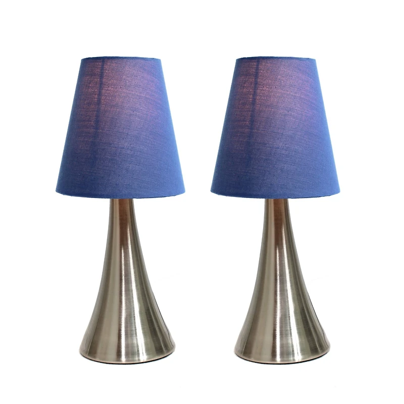 Simple Designs Valencia Mini Touch Table Lamp Set
