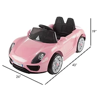 Toy Time Pink Battery Powered Ride-On Sports Car