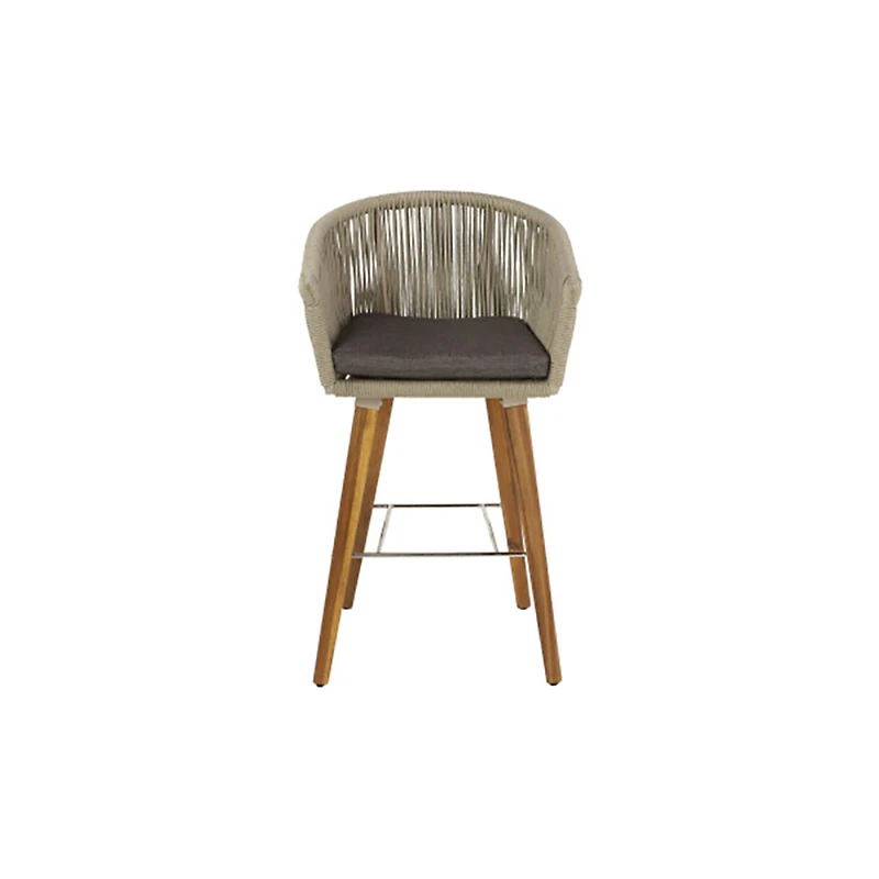 Gray Wood Modern Bar Stool
