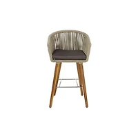 Gray Wood Modern Bar Stool