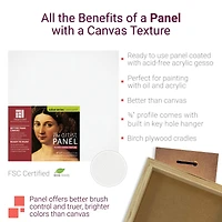 Ampersand™ The Artist Panel™ 4" x 4" Cradled Primed Wood Panel