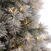 7.5ft. Pre-Lit Artificial Spruce Christmas Tree, Warm White LED Lights