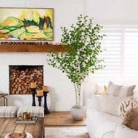 8ft. Artificial Birch Tree with Real Touch Leaves