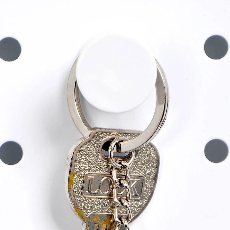 White Plastic Pegboard Hangers by Simply Tidy®, 5ct.