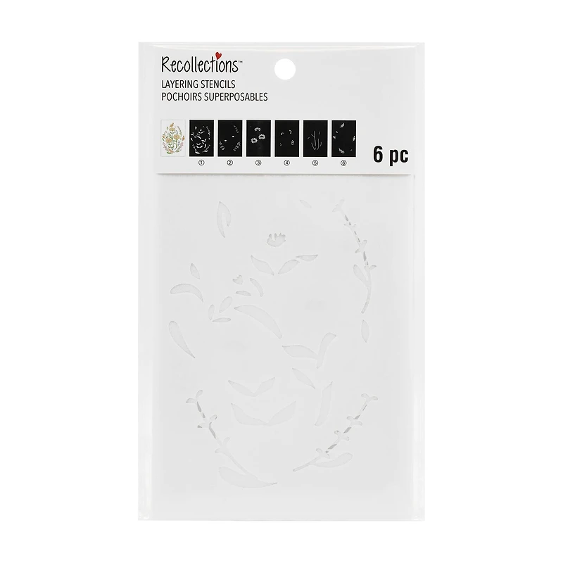 4" x 6" Wild Flowers Print Layering Stencil Set by Recollections™