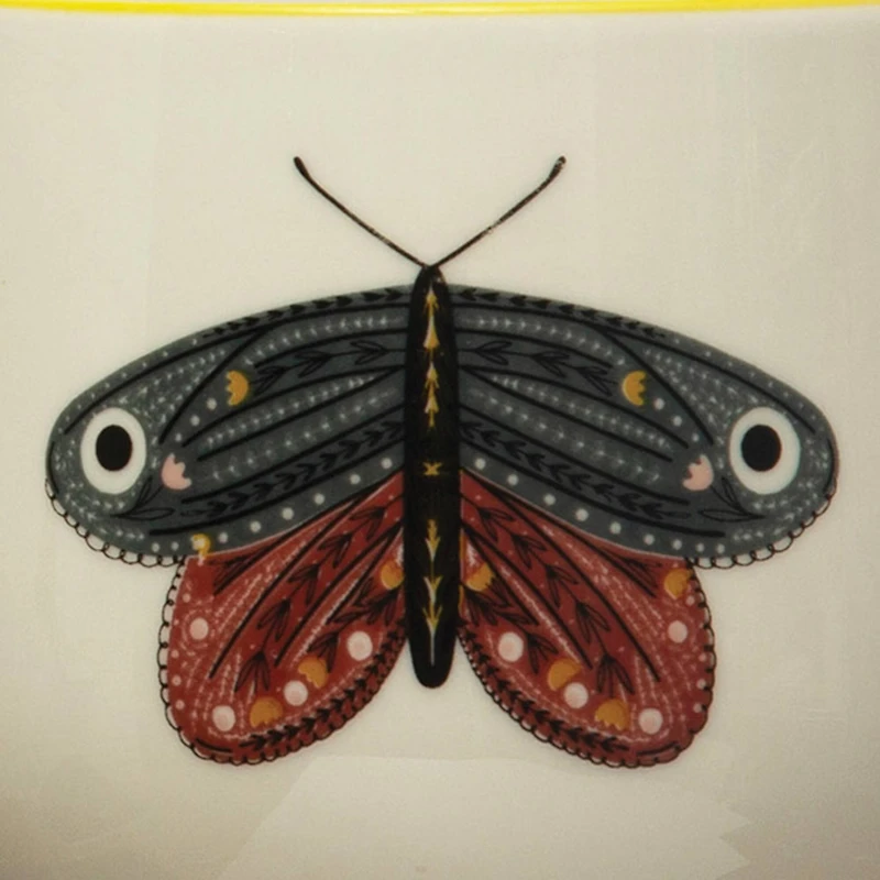 Hello Honey® 12oz. Stoneware Mugs with Painted Winged Insects Set