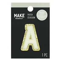1.5" White Chenille Patch by Make Market
