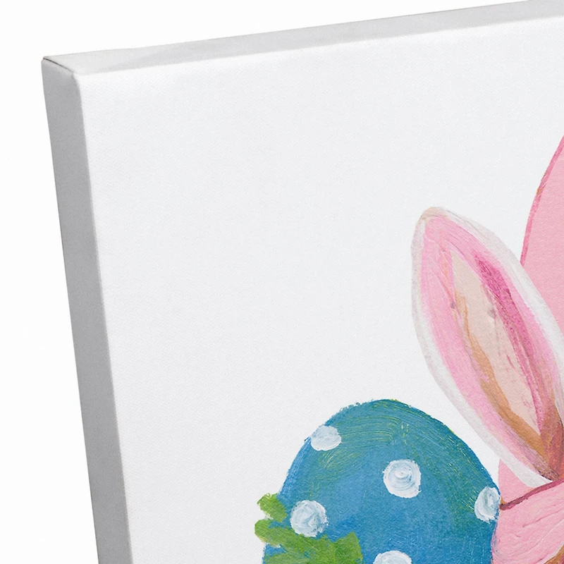 Easter Bunny Gnome 12" x 12" Canvas Wall Art