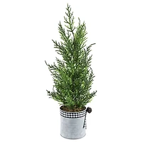 18.5" Unlit Cypress Artificial Potted Christmas Tree