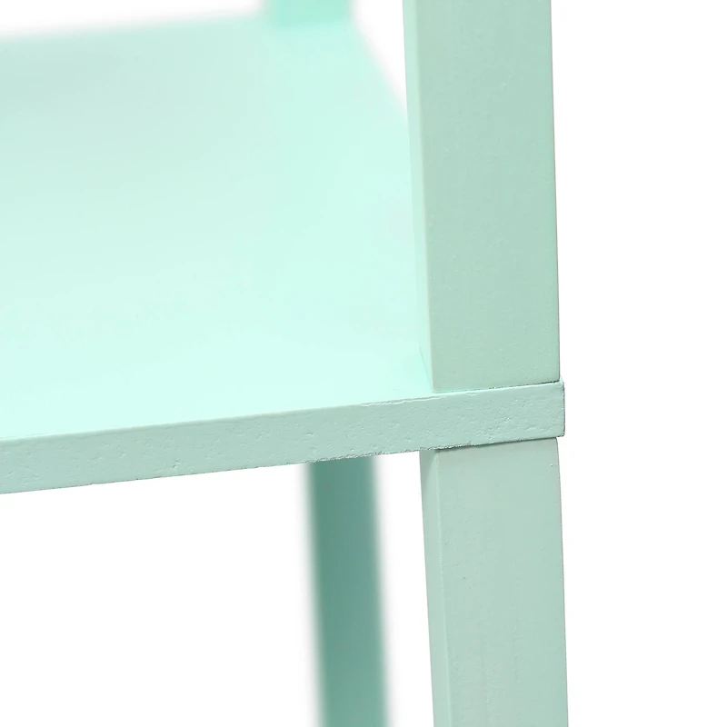 Lalia Home 5ft. Column Shelf Floor Lamp with Linen Shade