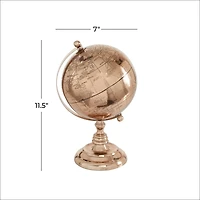 The Novogratz 11" Rose Gold Aluminum Traditional Globe