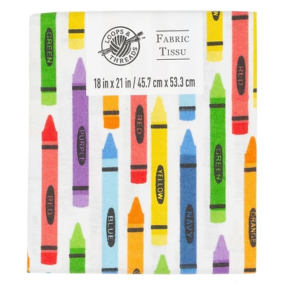 Multicolor Crayon Cotton Fabric by Loops & Threads™
