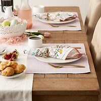 DII® Lavender Fog Dobby Dots Rib Placemat (Set of 6)