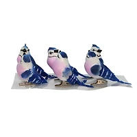 JAM Paper 3" Blue Jay Clip Floral Accessories, 6ct.