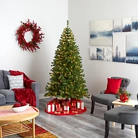 7ft. Pre-Lit Springfield Artificial Christmas Tree, Clear LED Lights